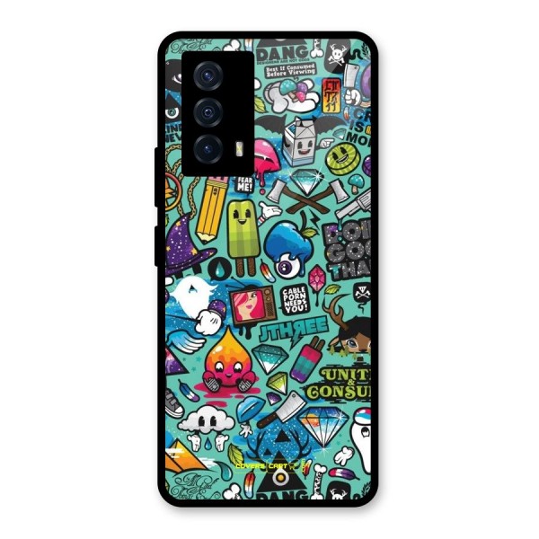 Sweet Candies Glass Back Case for Vivo iQOO Z5