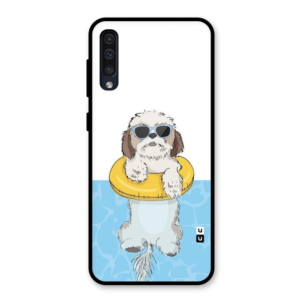 Swimming Doggo Glass Back Case for Galaxy A50s