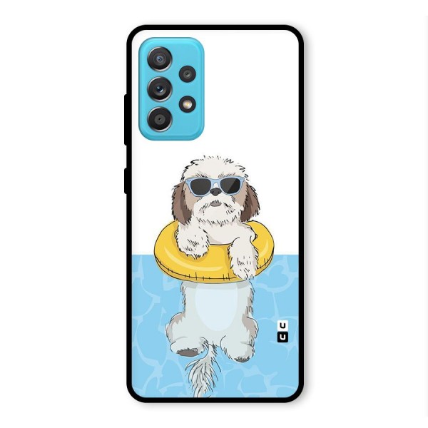 Swimming Doggo Glass Back Case for Galaxy A52s 5G