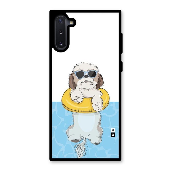 Swimming Doggo Glass Back Case for Galaxy Note 10