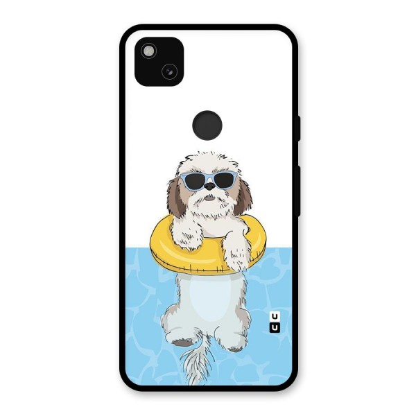 Swimming Doggo Glass Back Case for Google Pixel 4a