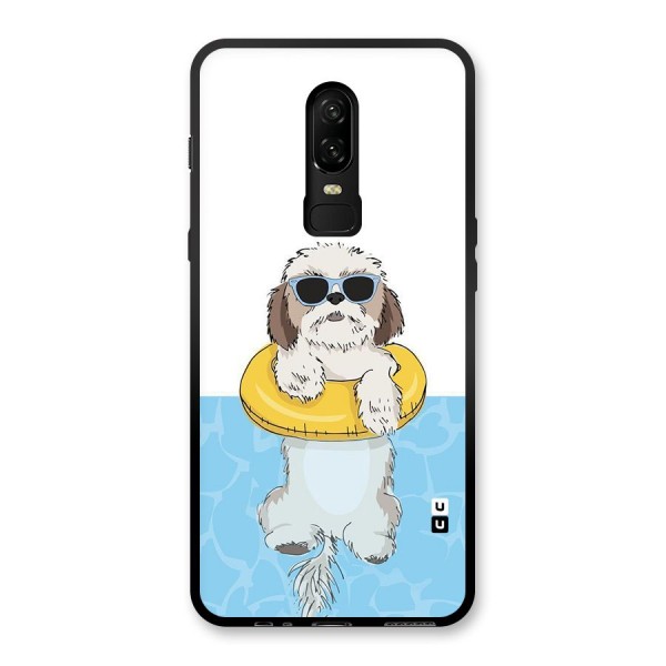 Swimming Doggo Glass Back Case for OnePlus 6