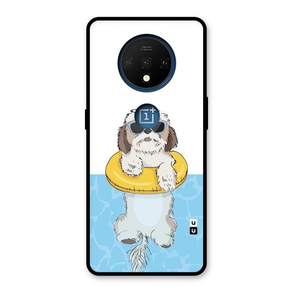 Swimming Doggo Glass Back Case for OnePlus 7T