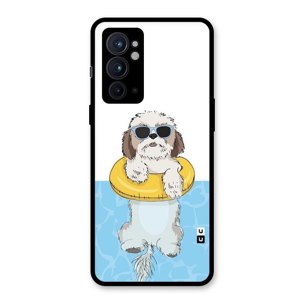 Swimming Doggo Glass Back Case for OnePlus 9RT 5G