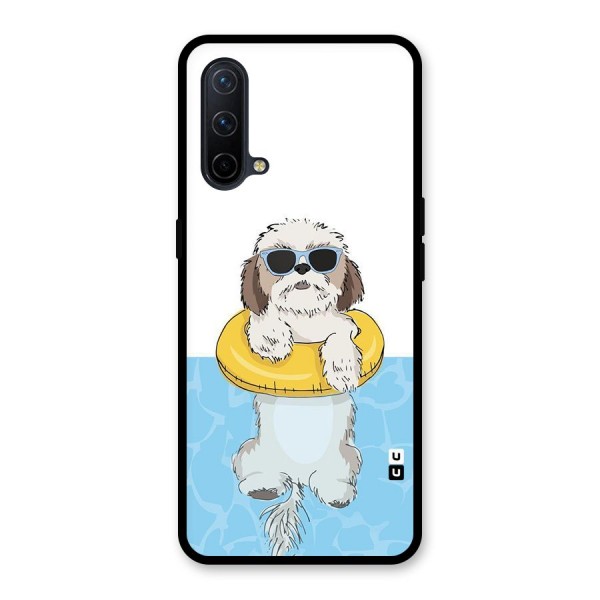 Swimming Doggo Glass Back Case for OnePlus Nord CE 5G