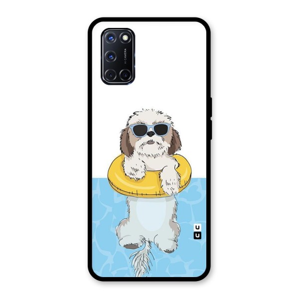 Swimming Doggo Glass Back Case for Oppo A52