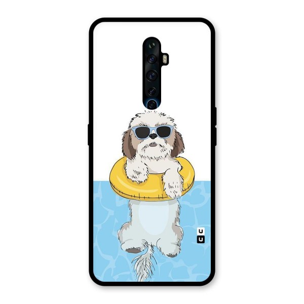 Swimming Doggo Glass Back Case for Oppo Reno2 Z