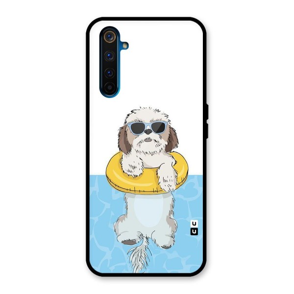 Swimming Doggo Glass Back Case for Realme 6 Pro