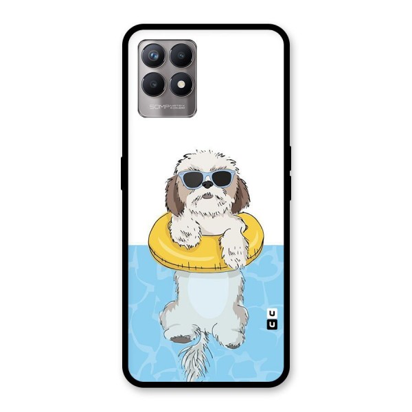 Swimming Doggo Glass Back Case for Realme 8i