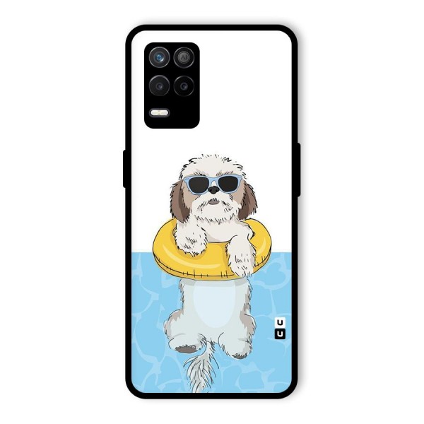 Swimming Doggo Glass Back Case for Realme 9 5G