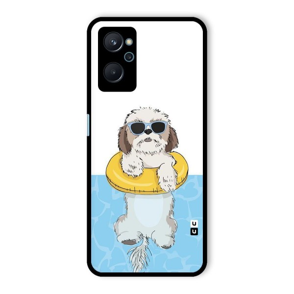 Swimming Doggo Glass Back Case for Realme 9i