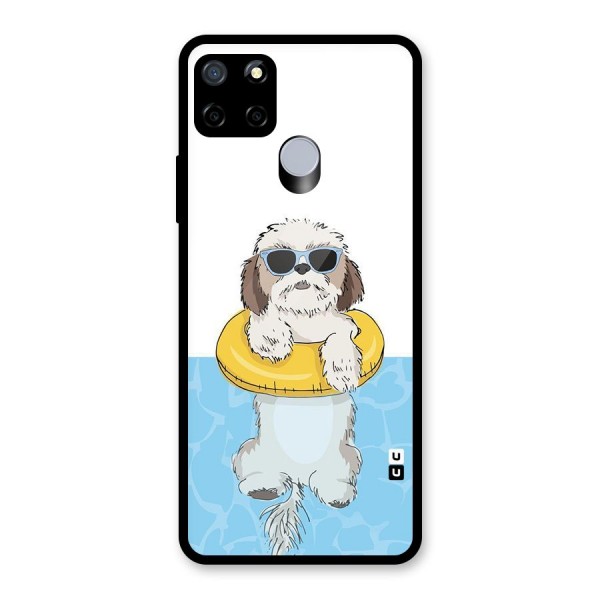 Swimming Doggo Glass Back Case for Realme C12