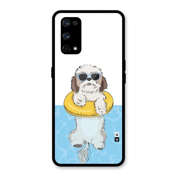 Swimming Doggo Glass Back Case for Realme X7 Pro