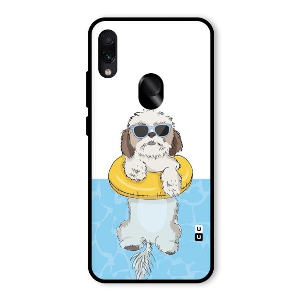 Swimming Doggo Glass Back Case for Redmi Note 7