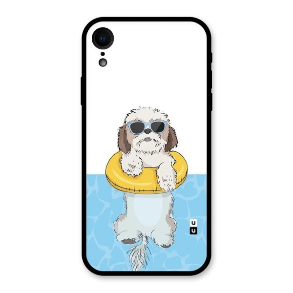 Swimming Doggo Glass Back Case for XR