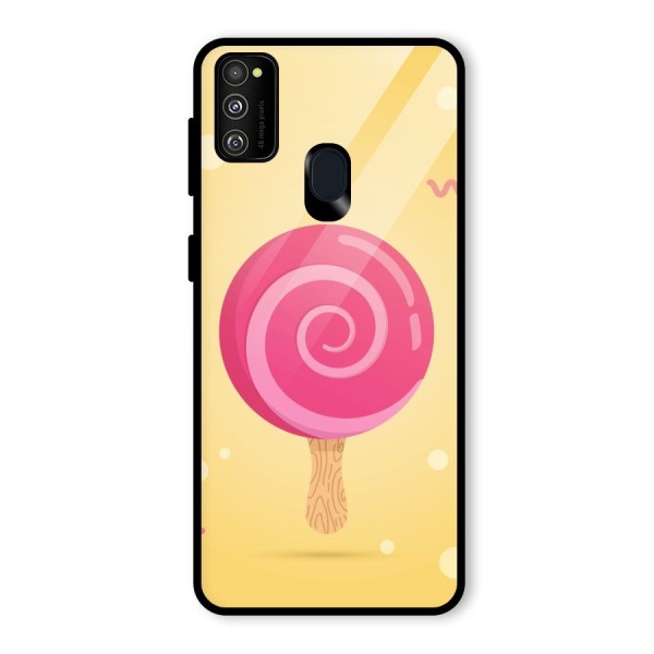 Swirl Ice Cream Glass Back Case for Galaxy M21