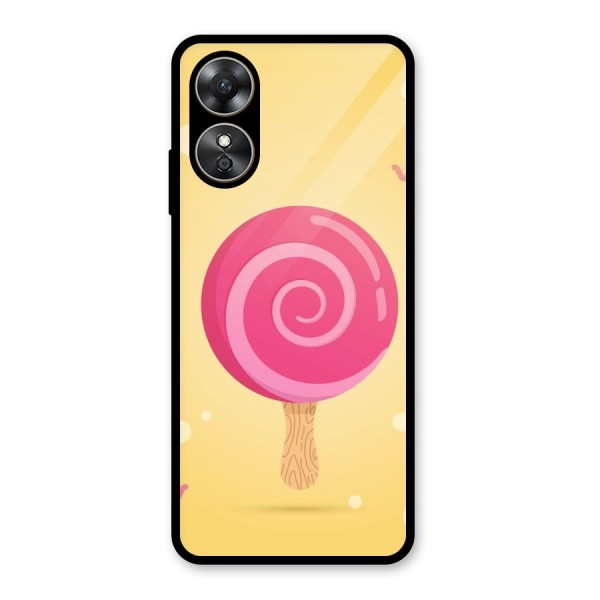 Swirl Ice Cream Glass Back Case for Oppo A17