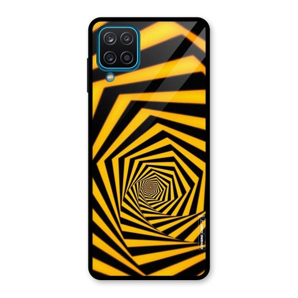 Taxi Pattern Glass Back Case for Galaxy A12