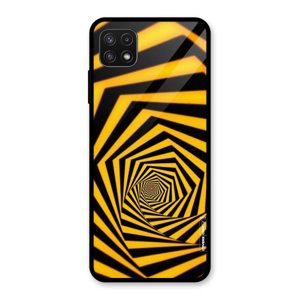 Taxi Pattern Glass Back Case for Galaxy A22 5G