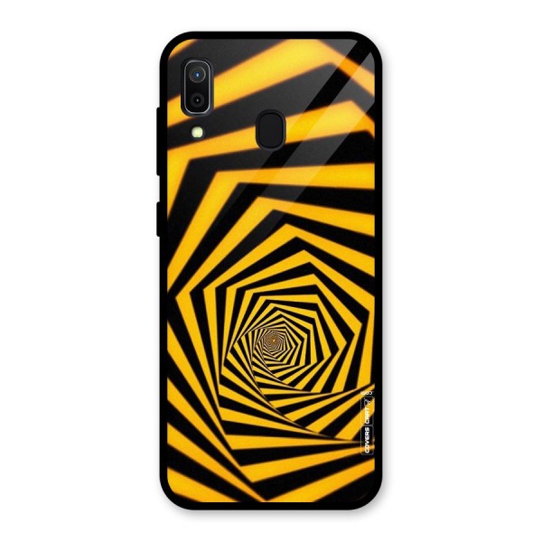 Taxi Pattern Glass Back Case for Galaxy A30