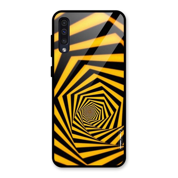 Taxi Pattern Glass Back Case for Galaxy A50s