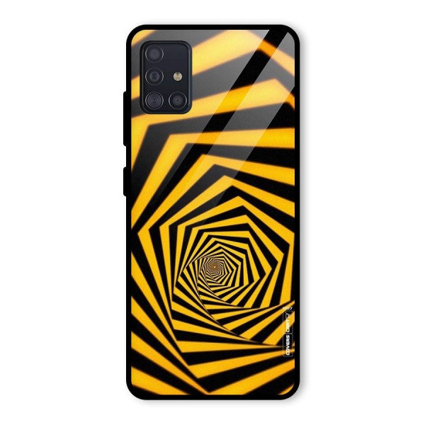 Taxi Pattern Glass Back Case for Galaxy A51