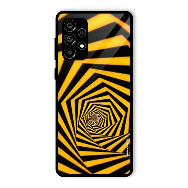 Taxi Pattern Glass Back Case for Galaxy A73 5G