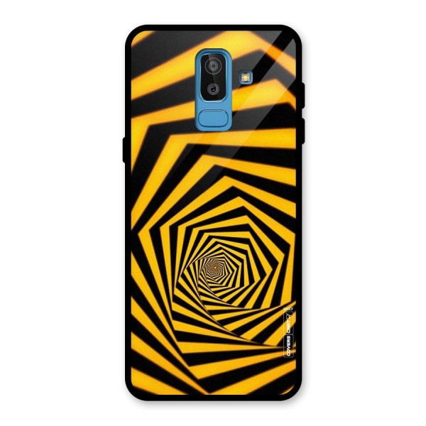 Taxi Pattern Glass Back Case for Galaxy J8