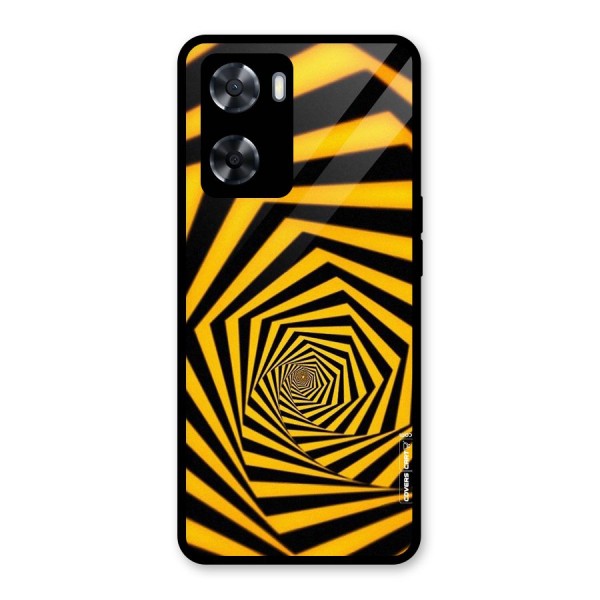 Taxi Pattern Glass Back Case for Oppo A57 2022