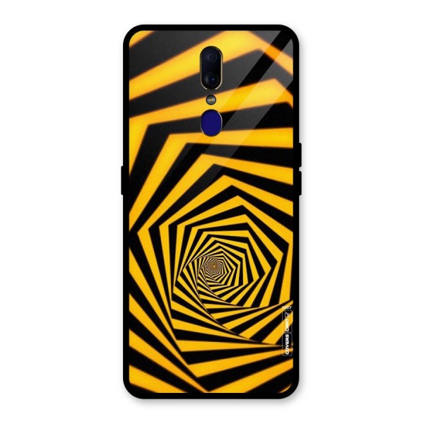 Taxi Pattern Glass Back Case for Oppo F11