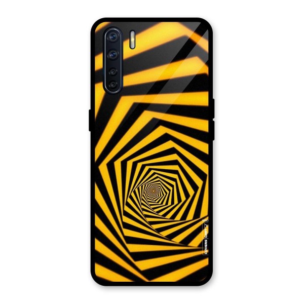 Taxi Pattern Glass Back Case for Oppo F15