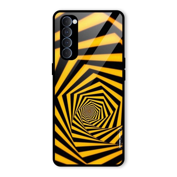 Taxi Pattern Glass Back Case for Oppo Reno4 Pro