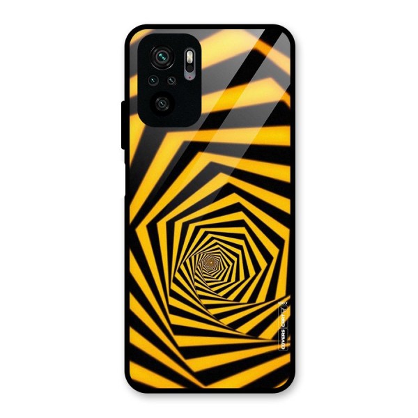 Taxi Pattern Glass Back Case for Redmi Note 10