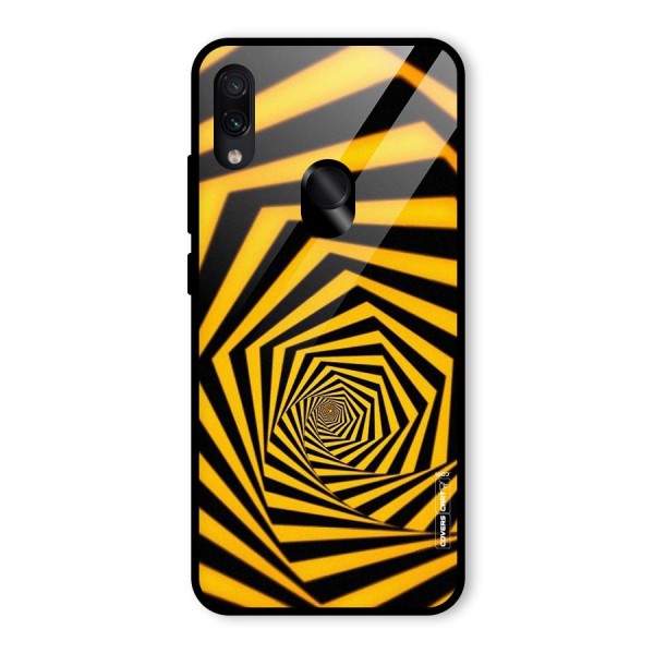 Taxi Pattern Glass Back Case for Redmi Note 7