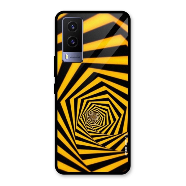 Taxi Pattern Glass Back Case for Vivo V21e 5G