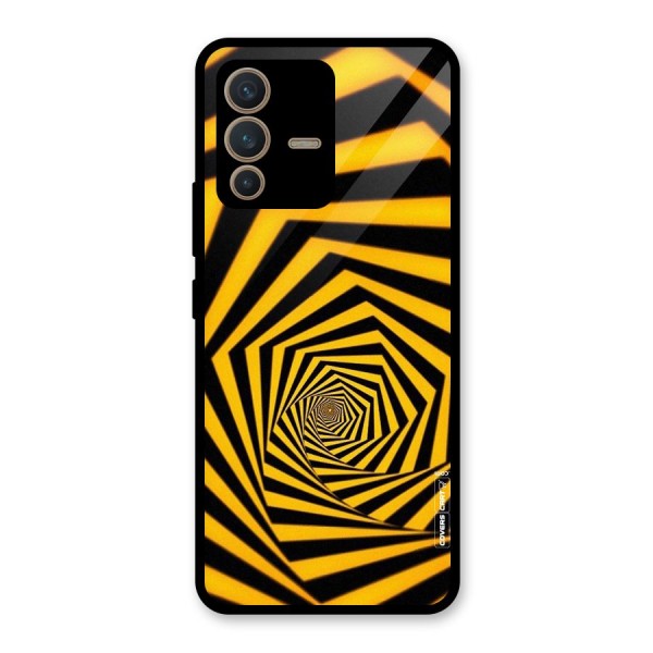 Taxi Pattern Glass Back Case for Vivo V23 5G