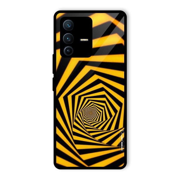 Taxi Pattern Glass Back Case for Vivo V23 Pro