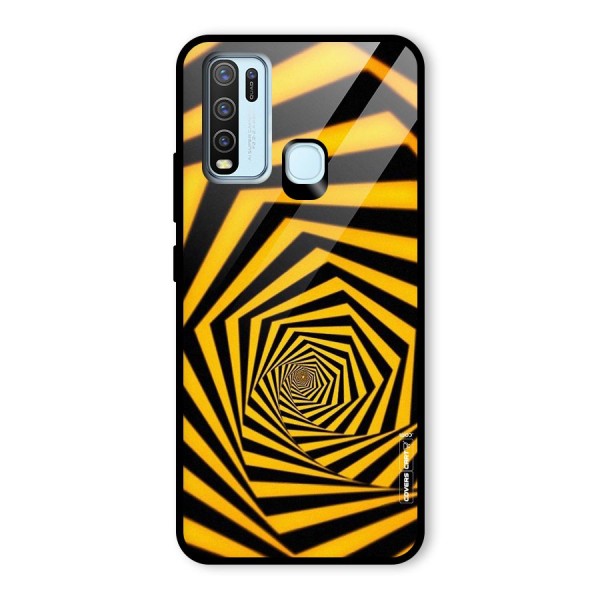 Taxi Pattern Glass Back Case for Vivo Y30