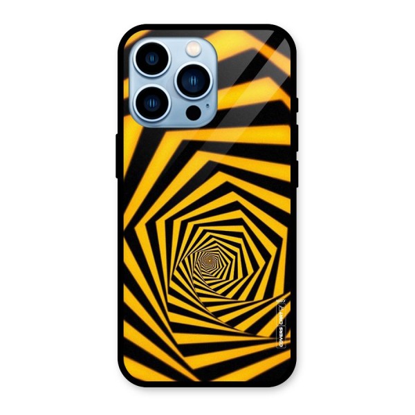 Taxi Pattern Glass Back Case for iPhone 13 Pro