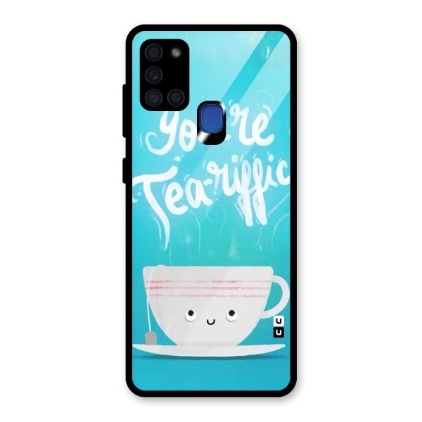 Tea-rific Glass Back Case for Galaxy A21s