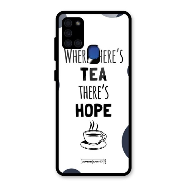 Tea Hope Glass Back Case for Galaxy A21s