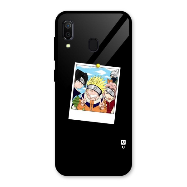 Team Kakashi Cute Glass Back Case for Galaxy A30