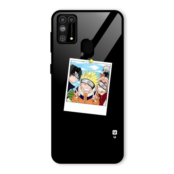 Team Kakashi Cute Glass Back Case for Galaxy M31