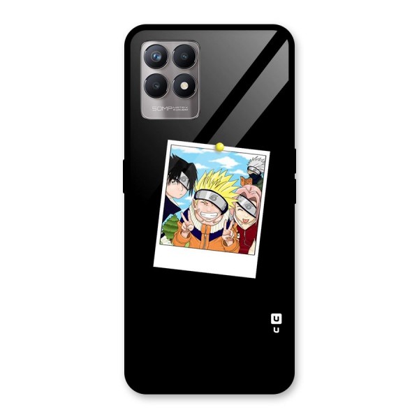 Team Kakashi Cute Glass Back Case for Realme 8i