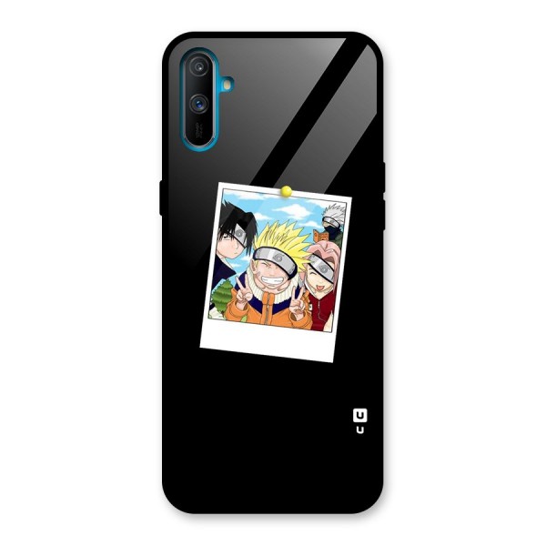 Team Kakashi Cute Glass Back Case for Realme C3