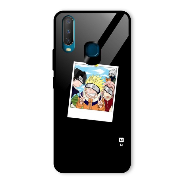 Team Kakashi Cute Glass Back Case for Vivo Y12