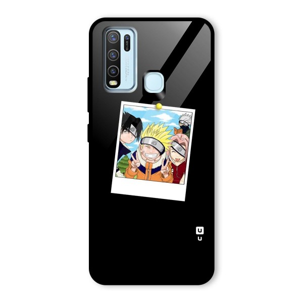 Team Kakashi Cute Glass Back Case for Vivo Y30