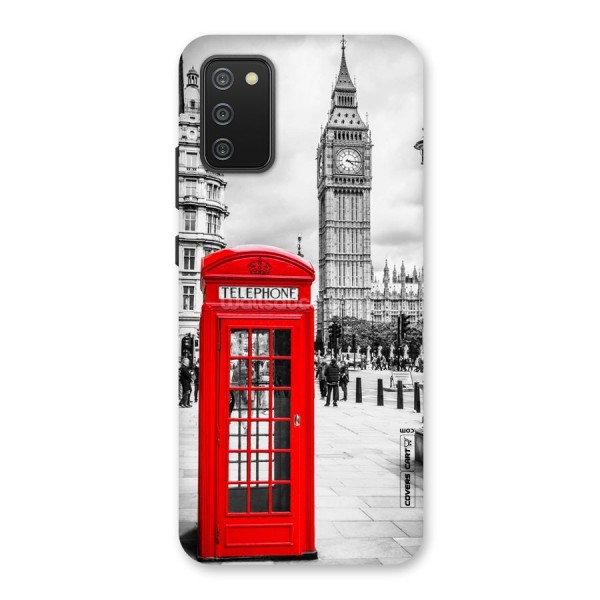 Telephone Booth Back Case for Galaxy F02s