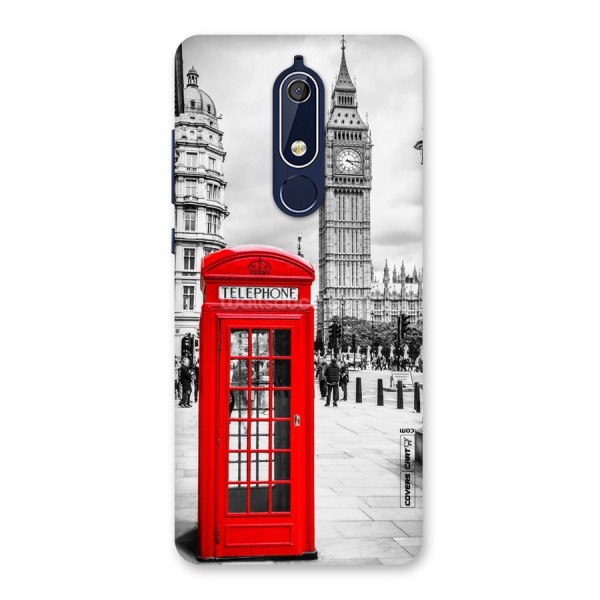 Telephone Booth Back Case for Nokia 5.1