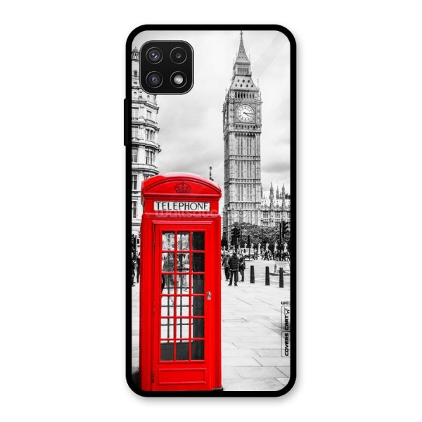 Telephone Booth Glass Back Case for Galaxy A22 5G